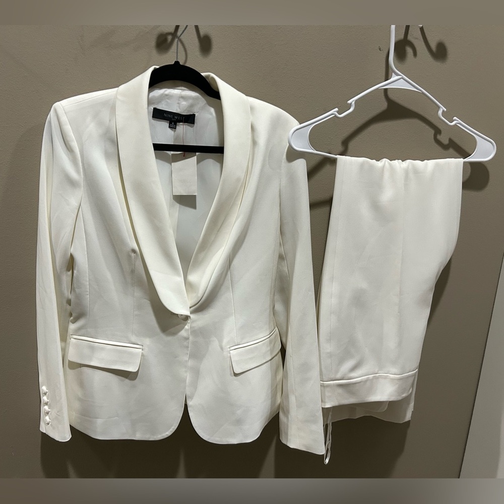 Nine West Cream Blazer and Pants Set